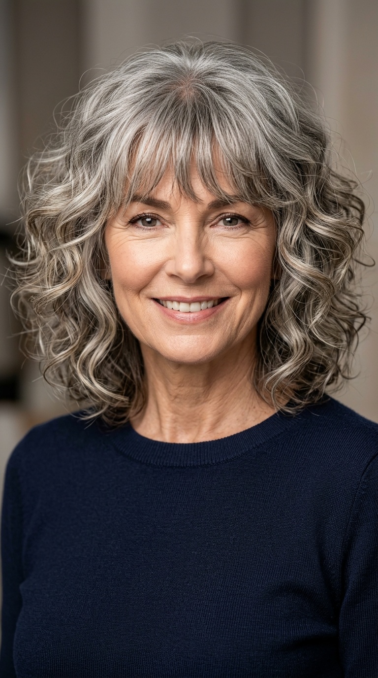 Bouncy Lob with Bangs