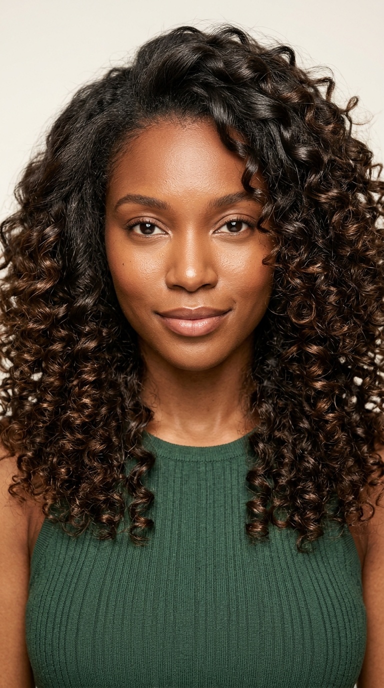 Bouncy Wand Curls on Stretched Hair