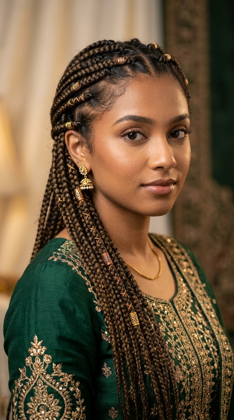 Box Braid Accents for Textured Hair