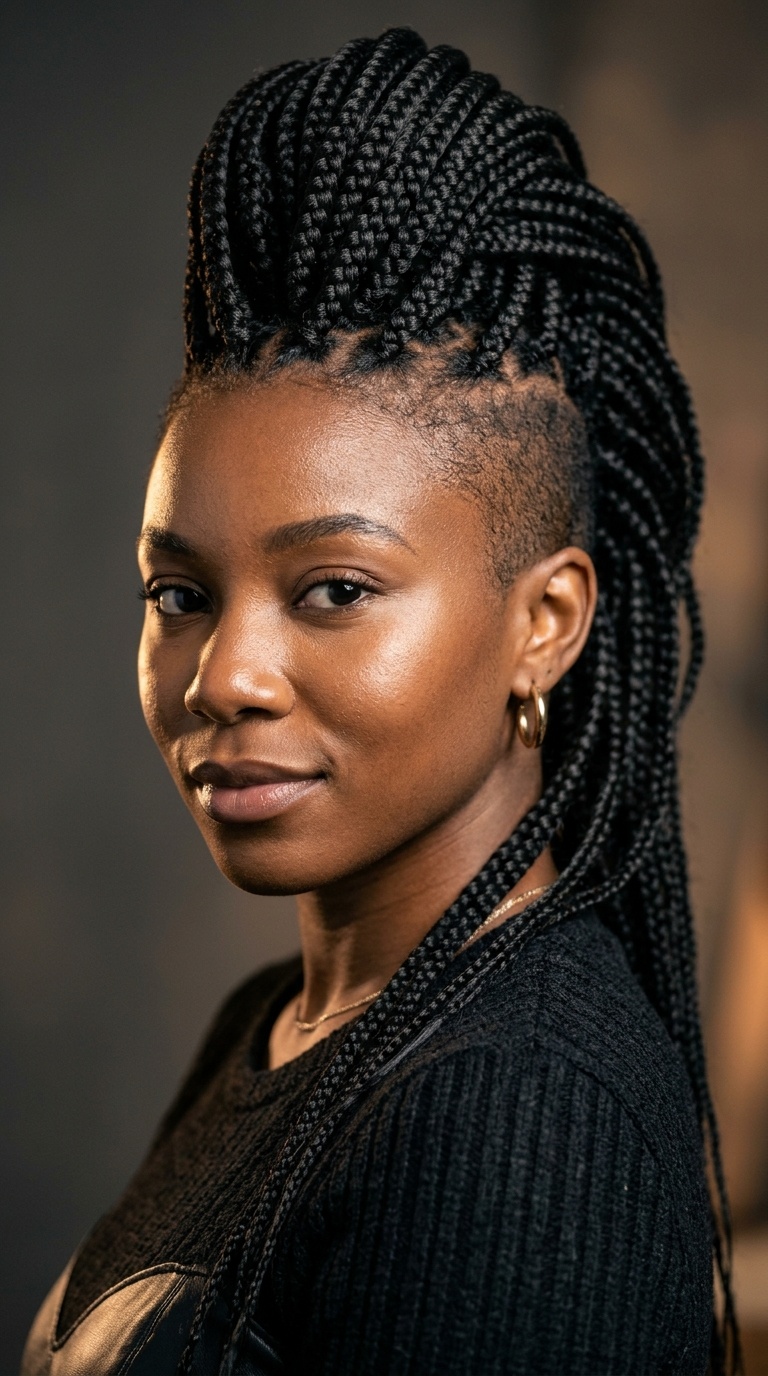 Box Braid High Mohawk
