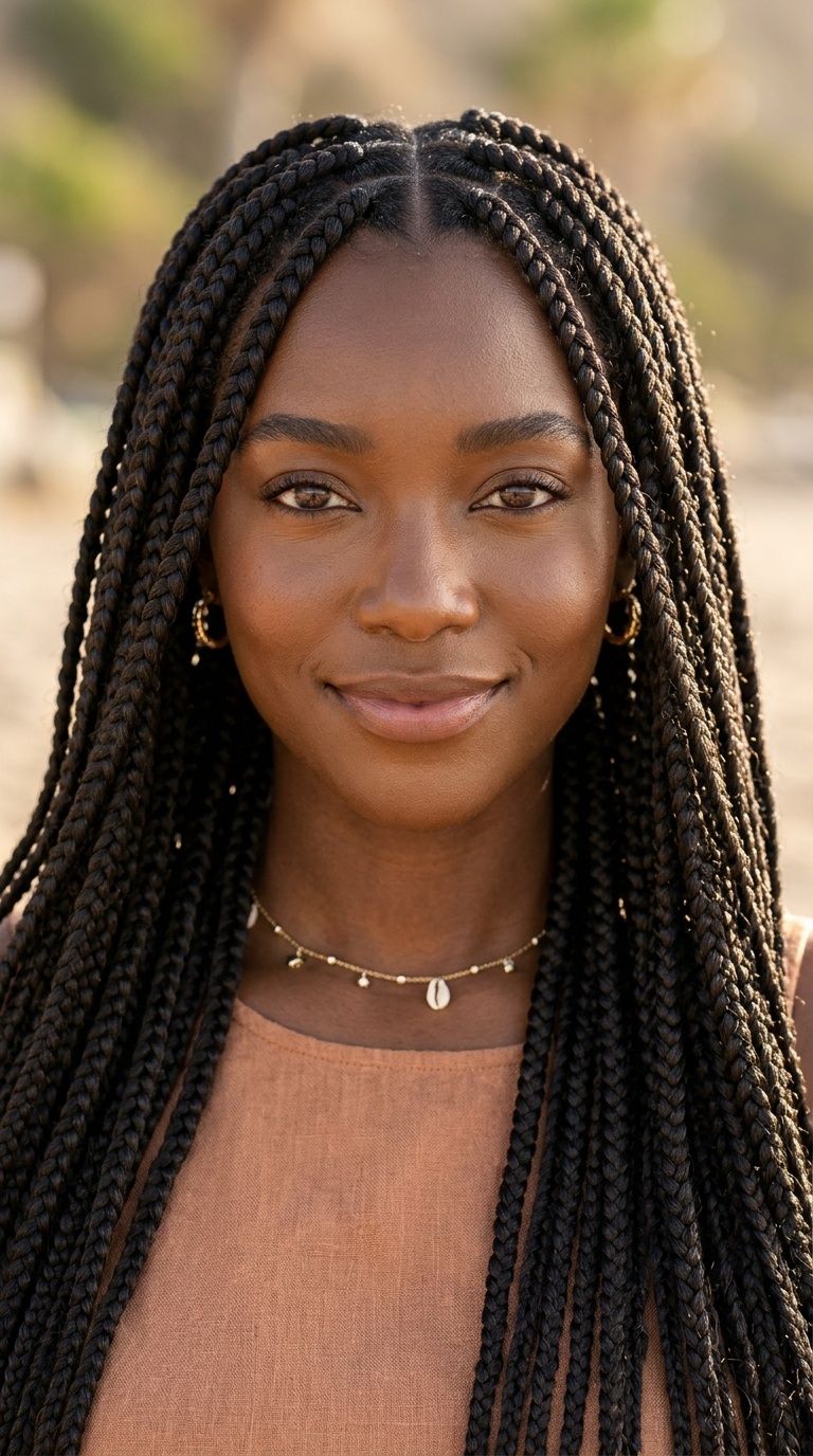 Box Braids or Senegalese Twists