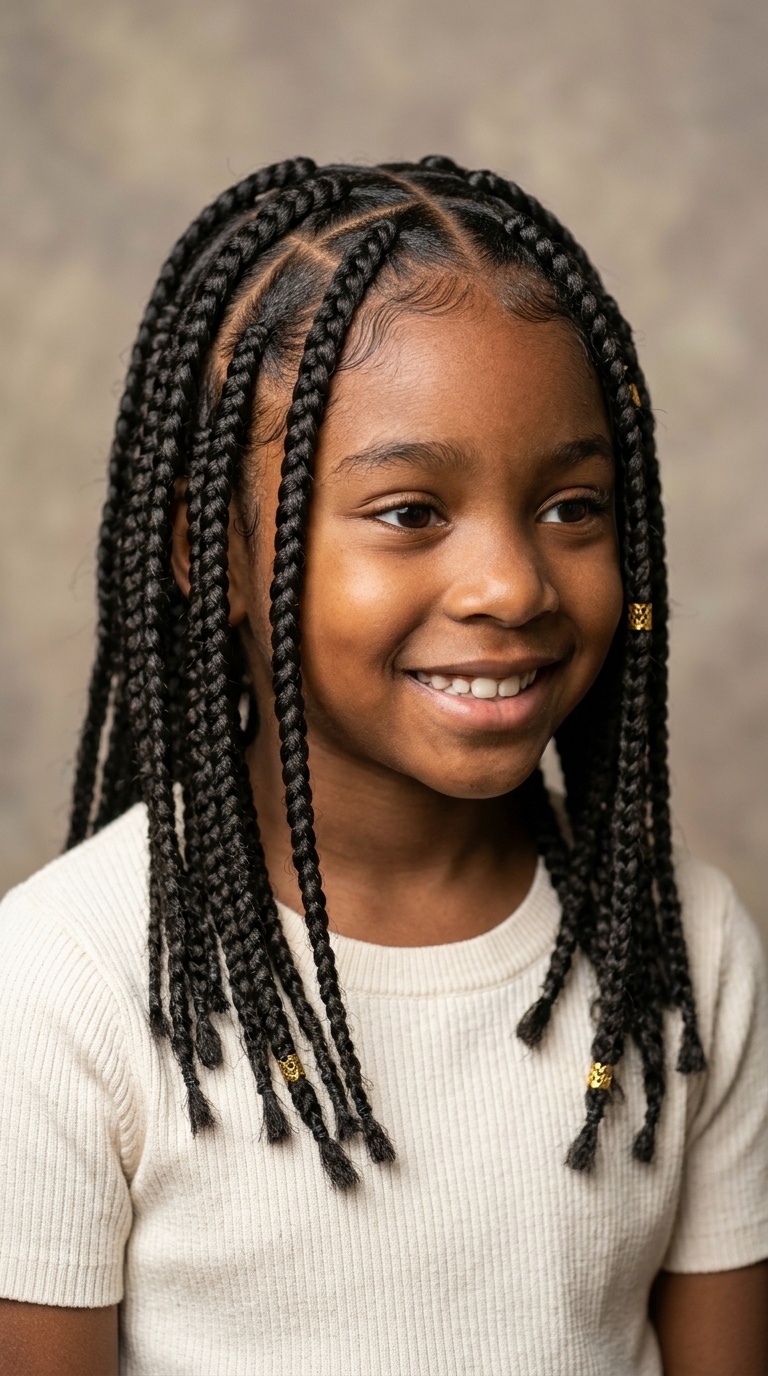 Box Braids with Triangle Parts