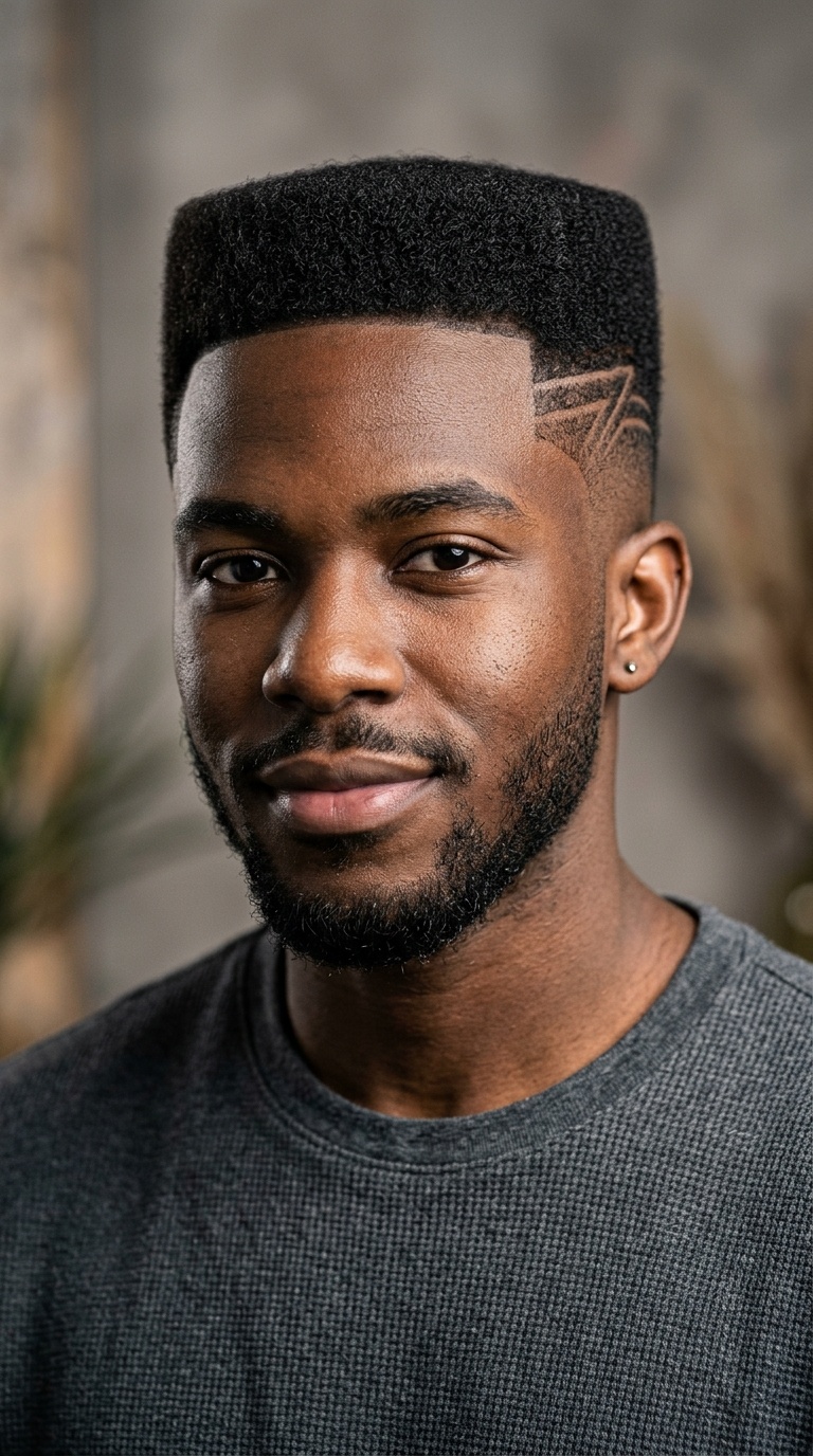 Box Fade with Geometric Design