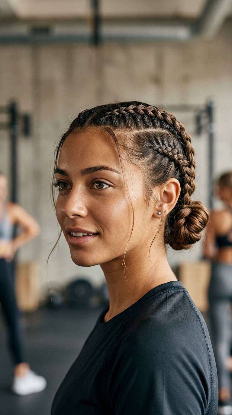 Boxer Braids to Low Bun