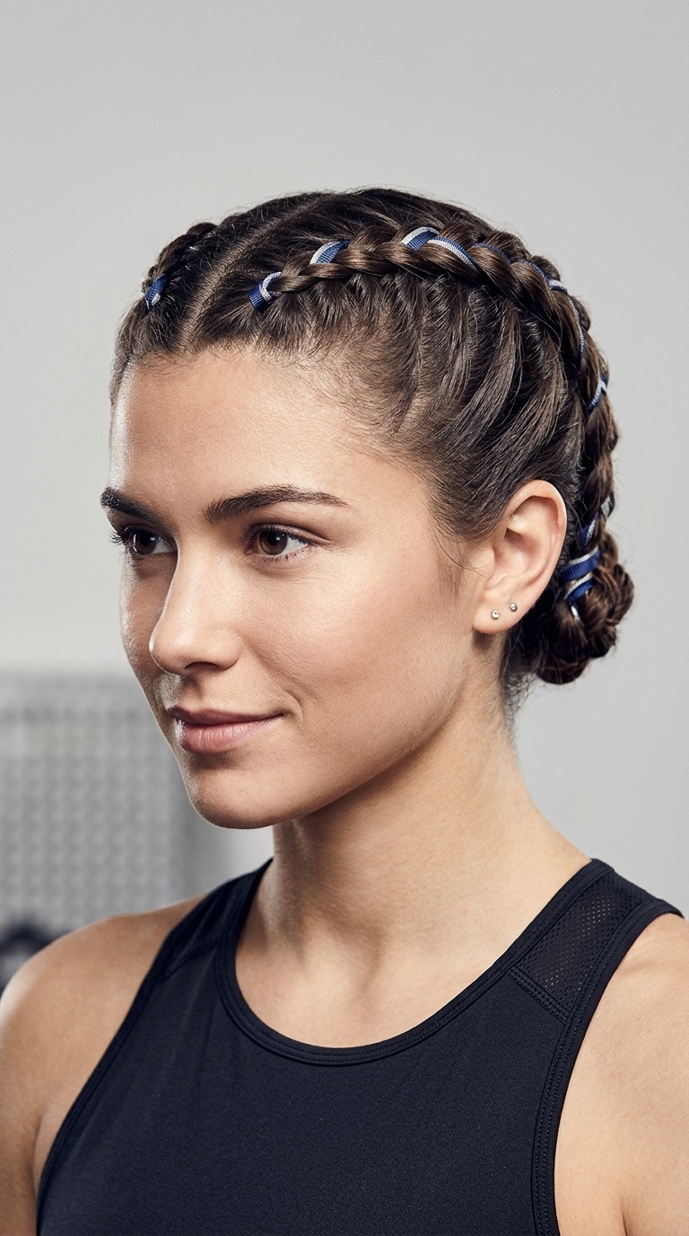 Boxer Braids with Intertwined Ribbons