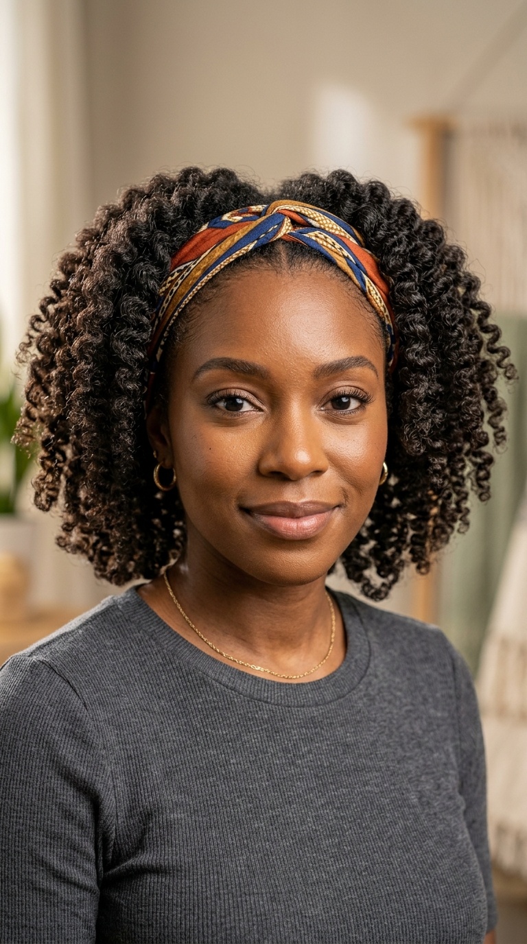 Braid-Out with a Headband