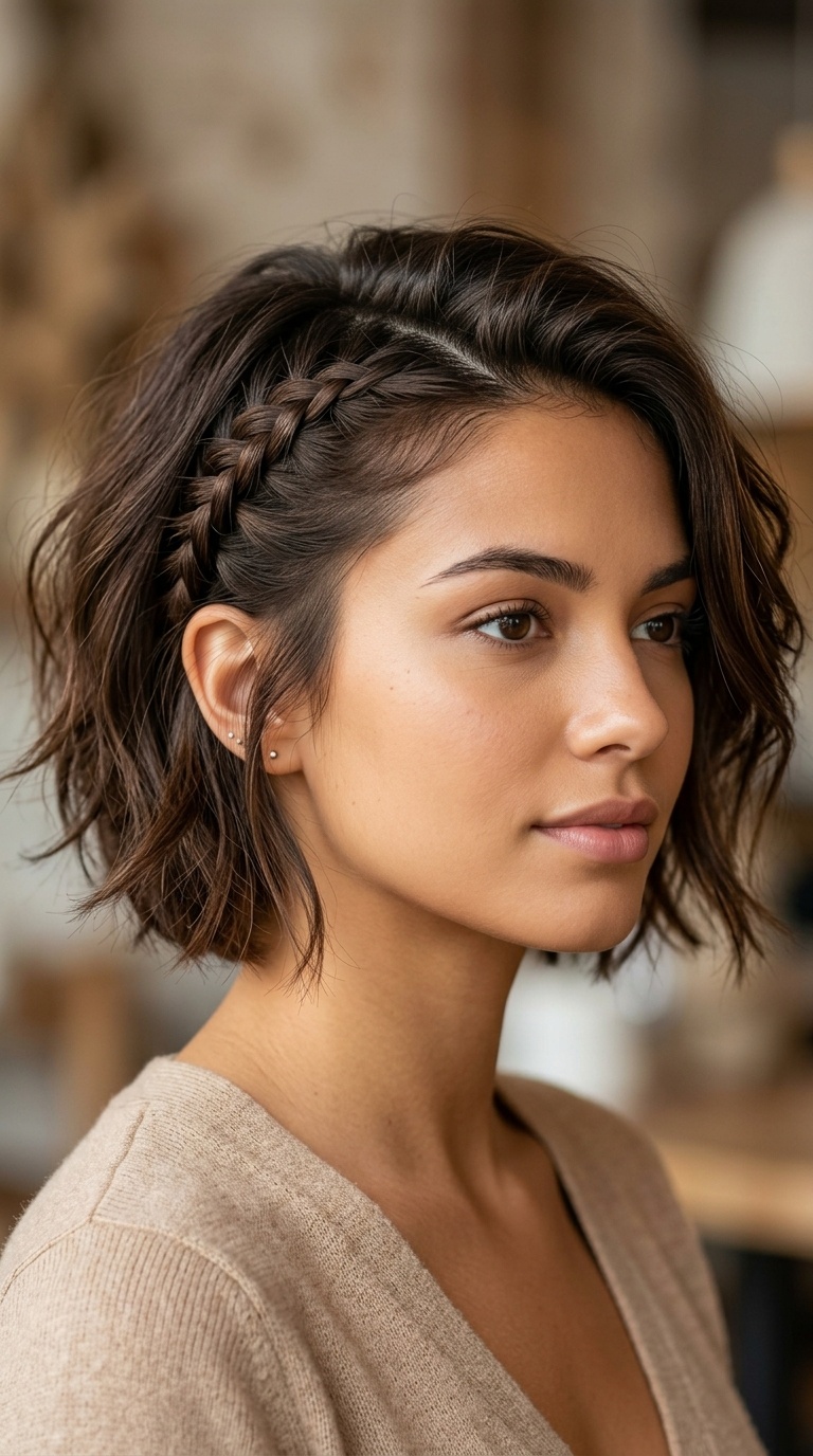Braided Accents for Short Hair