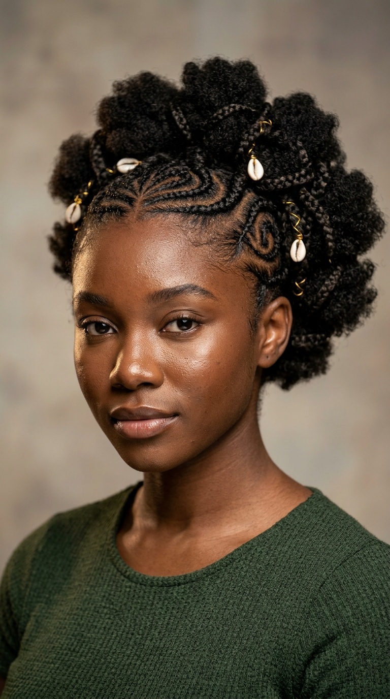 Braided Afro-Puff Bouquet