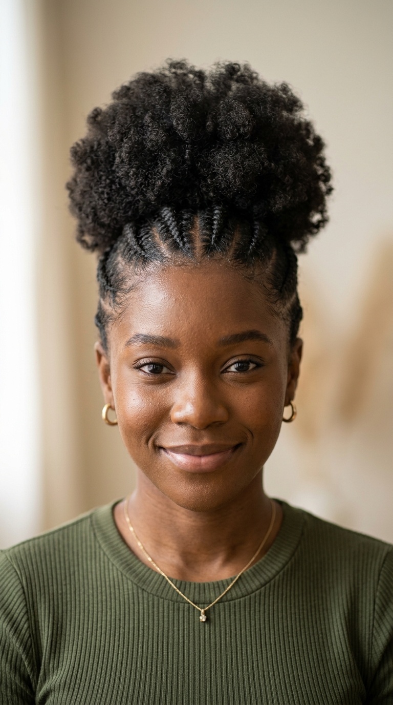 Braided Base High Puff