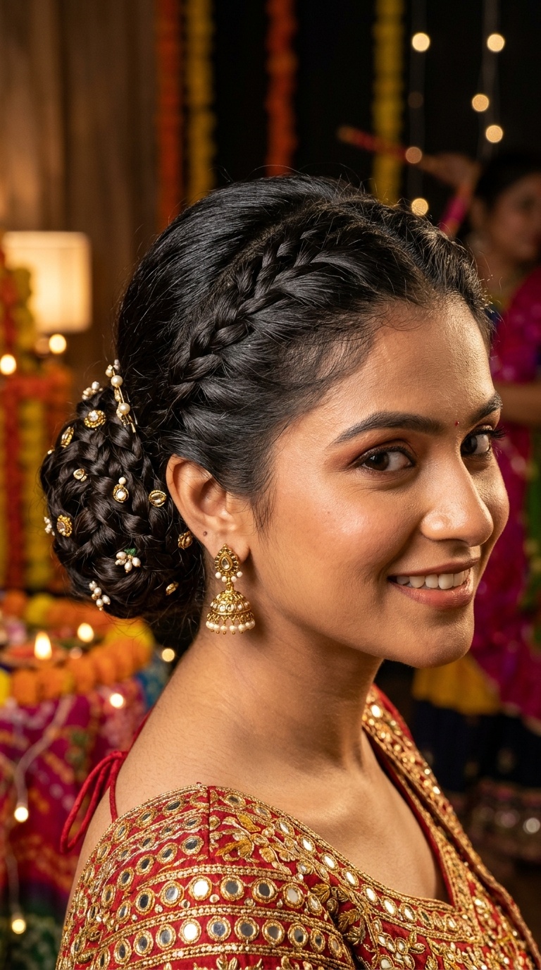 Braided Chignon for Short Hair