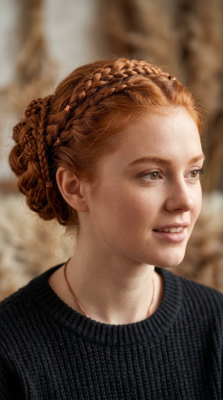 Braided Copper Updo