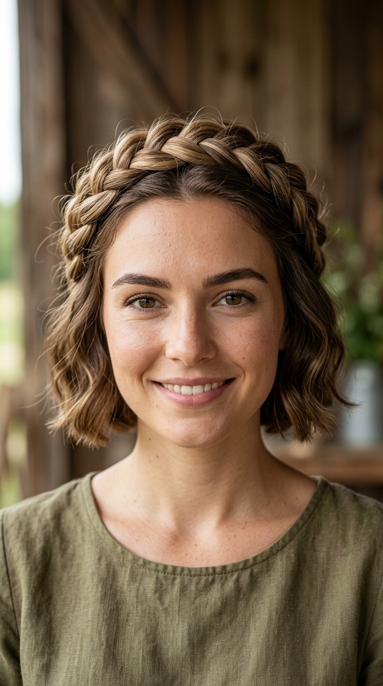 Braided Crown Bob