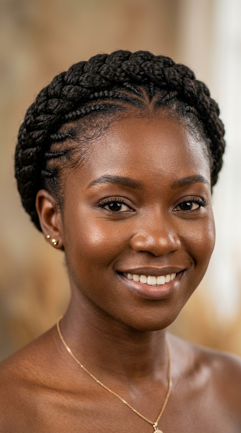 Braided Crown for Short Hair