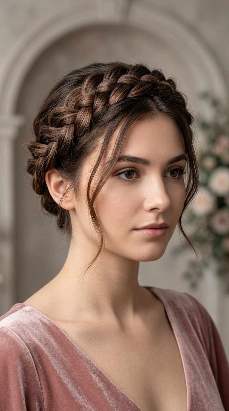Braided Crown for Short Hair