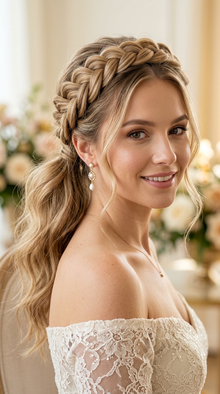 Braided Crown Ponytail