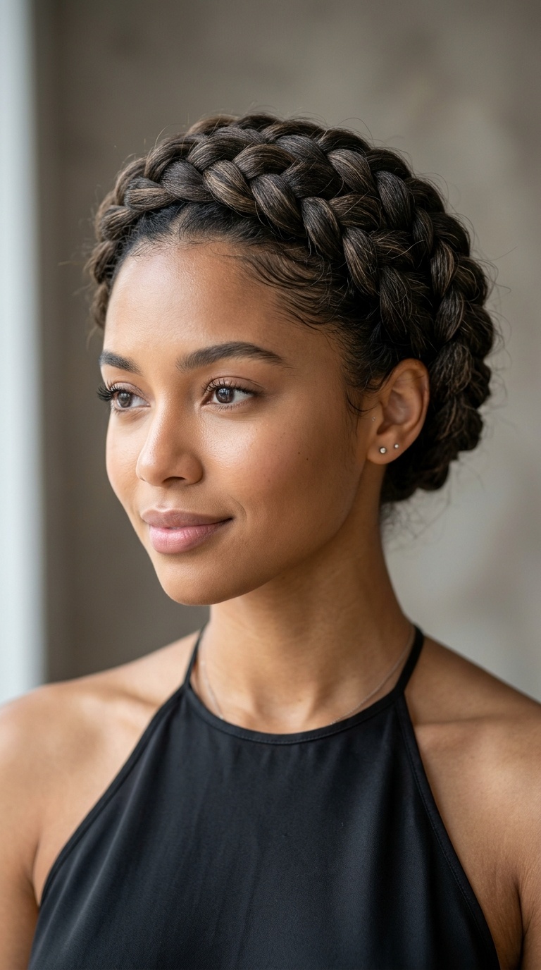 Braided Crown Updo