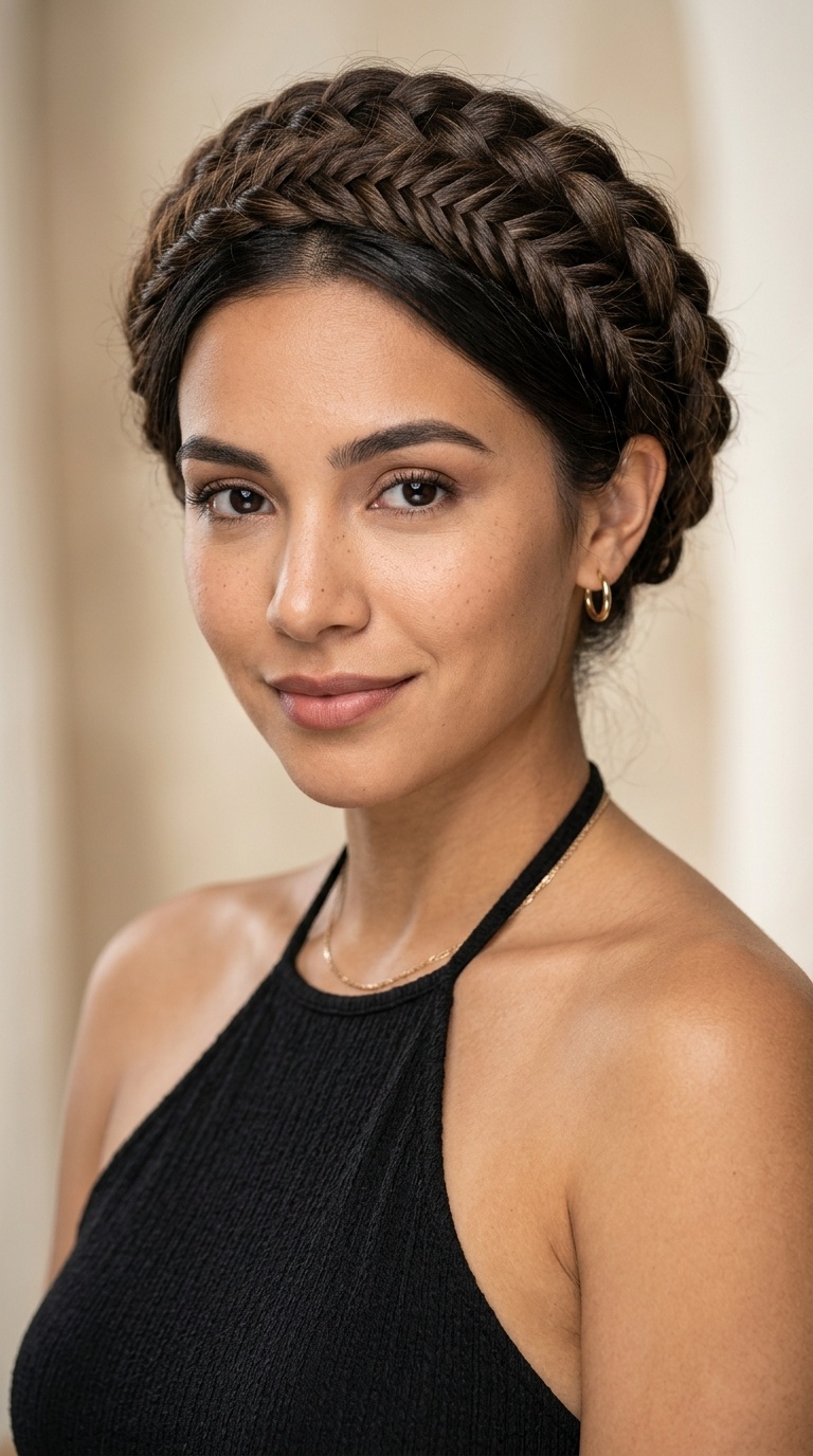 Braided Crown Updo