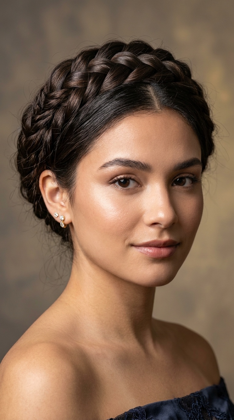 Braided Crown Updo