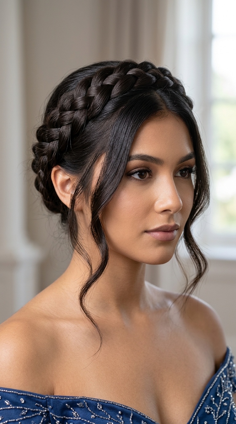 Braided Crown Updo
