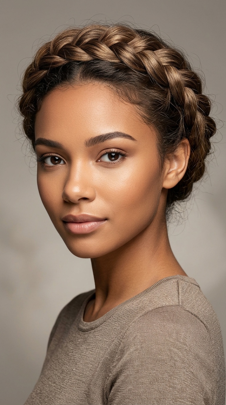 Braided Crown Updo