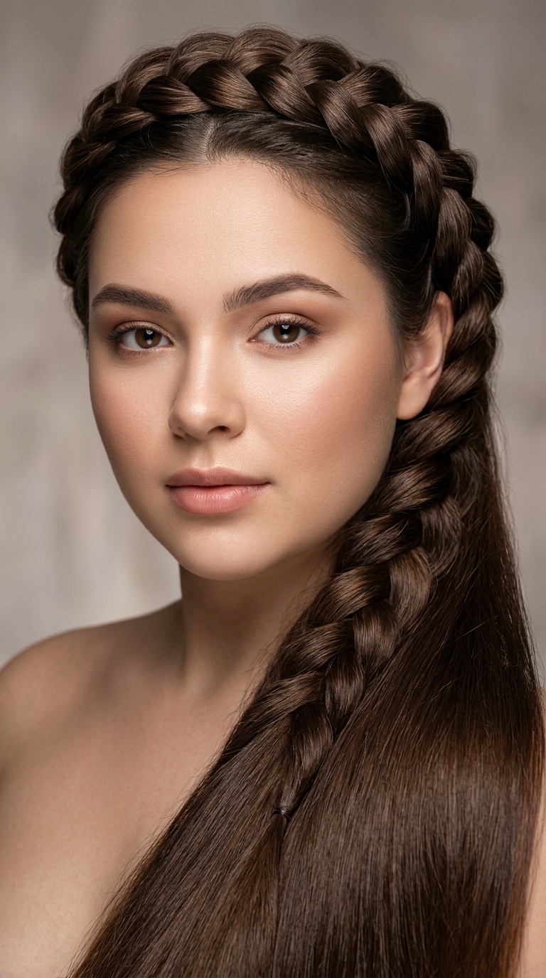 Braided Crown with Long Extensions