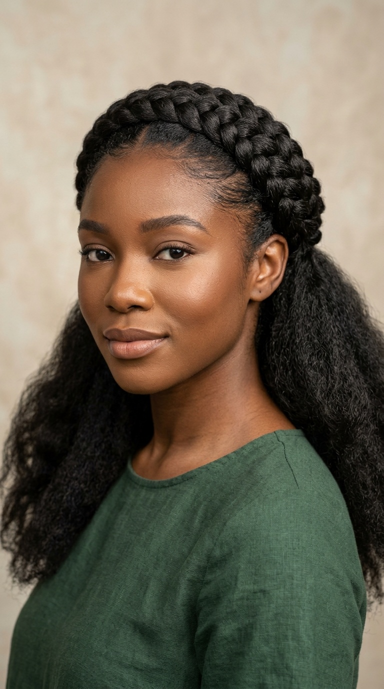 Braided Crown with Loose Back