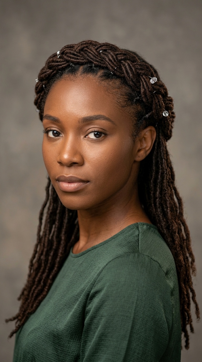 Braided Crown with Loose Back
