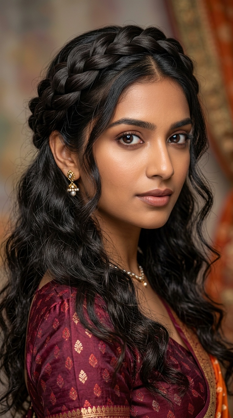 Braided Crown with Open Natural Waves