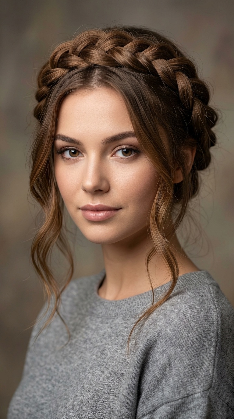 Braided Crown with Soft Texture