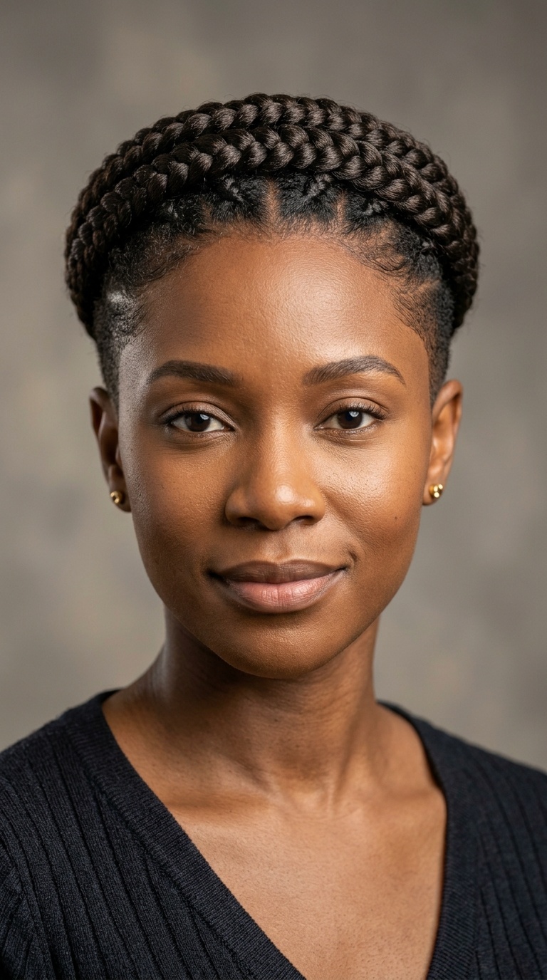 Braided Crown with Tapered Sides