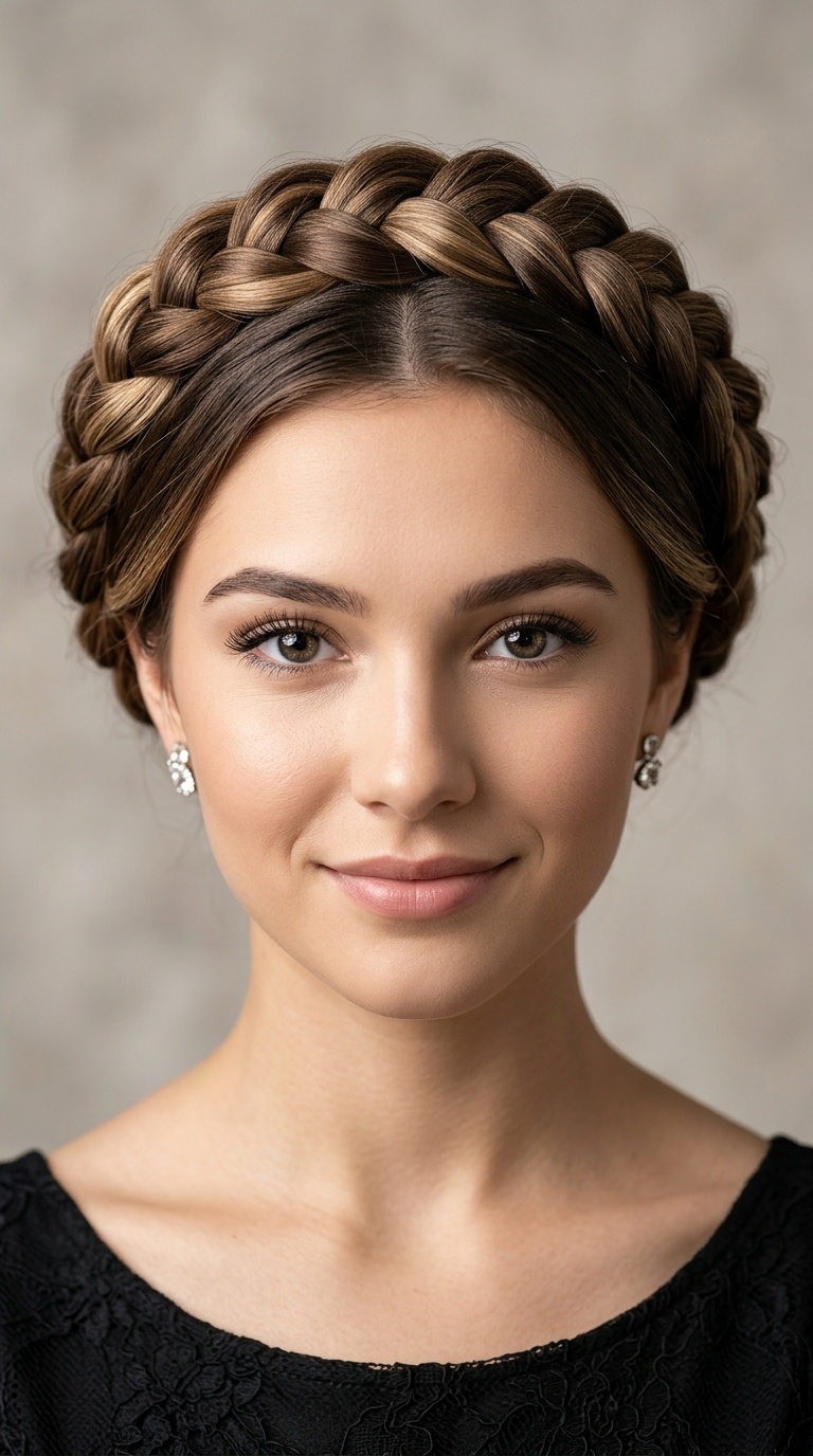 Braided Crown with Tucked Ends