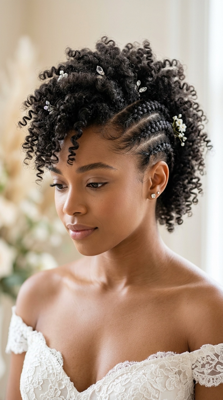 Braided Curly Mohawk
