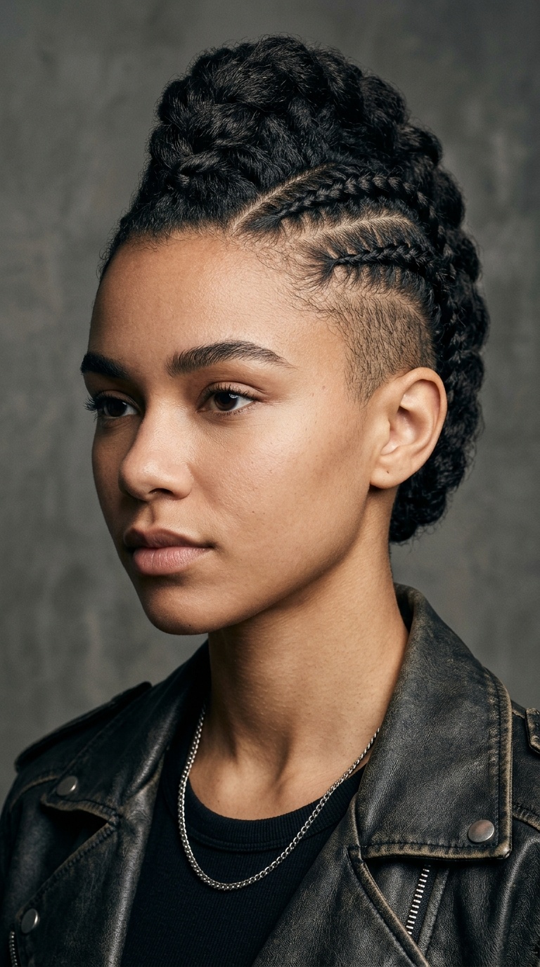 Braided Faux Hawk with Undershave