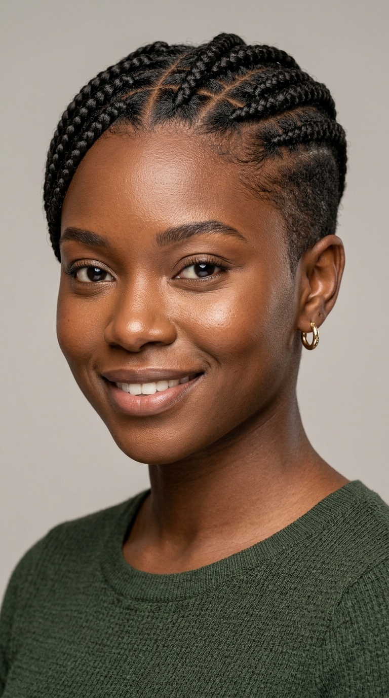 Braided Front with Tapered Back