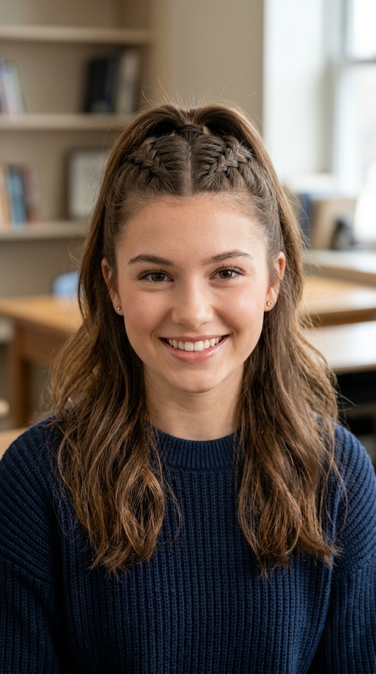Braided Half-Up Ponytail