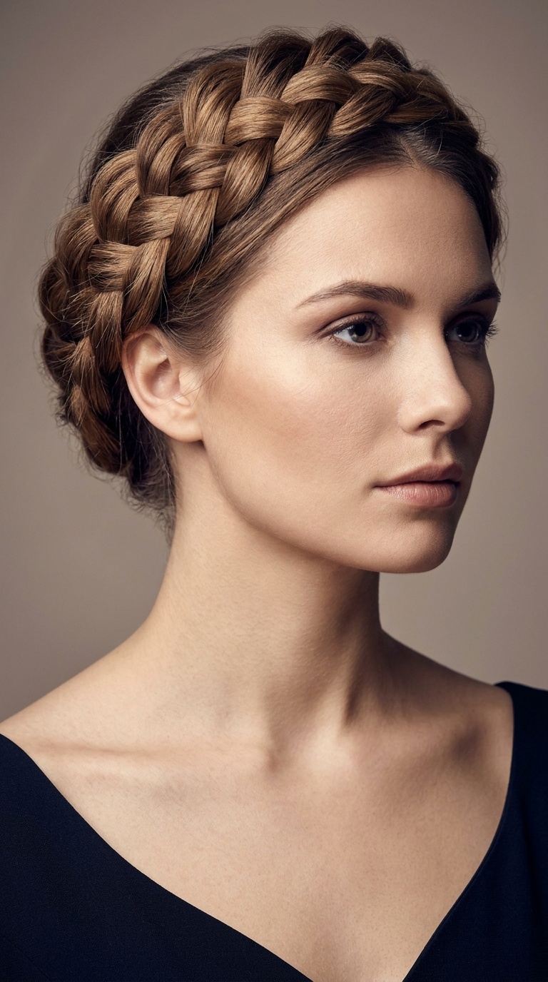 Braided Halo Updo