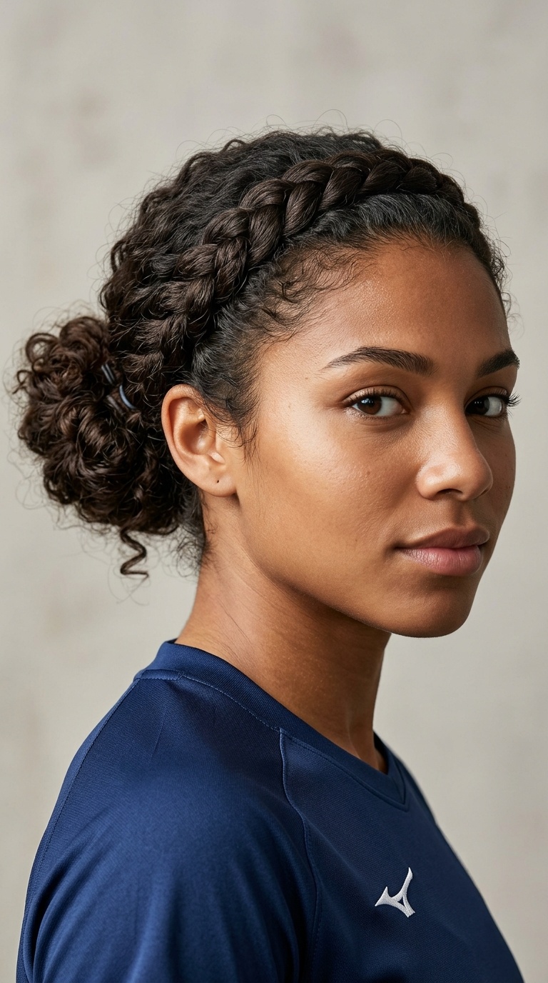 Braided Headband with a Loose Bun