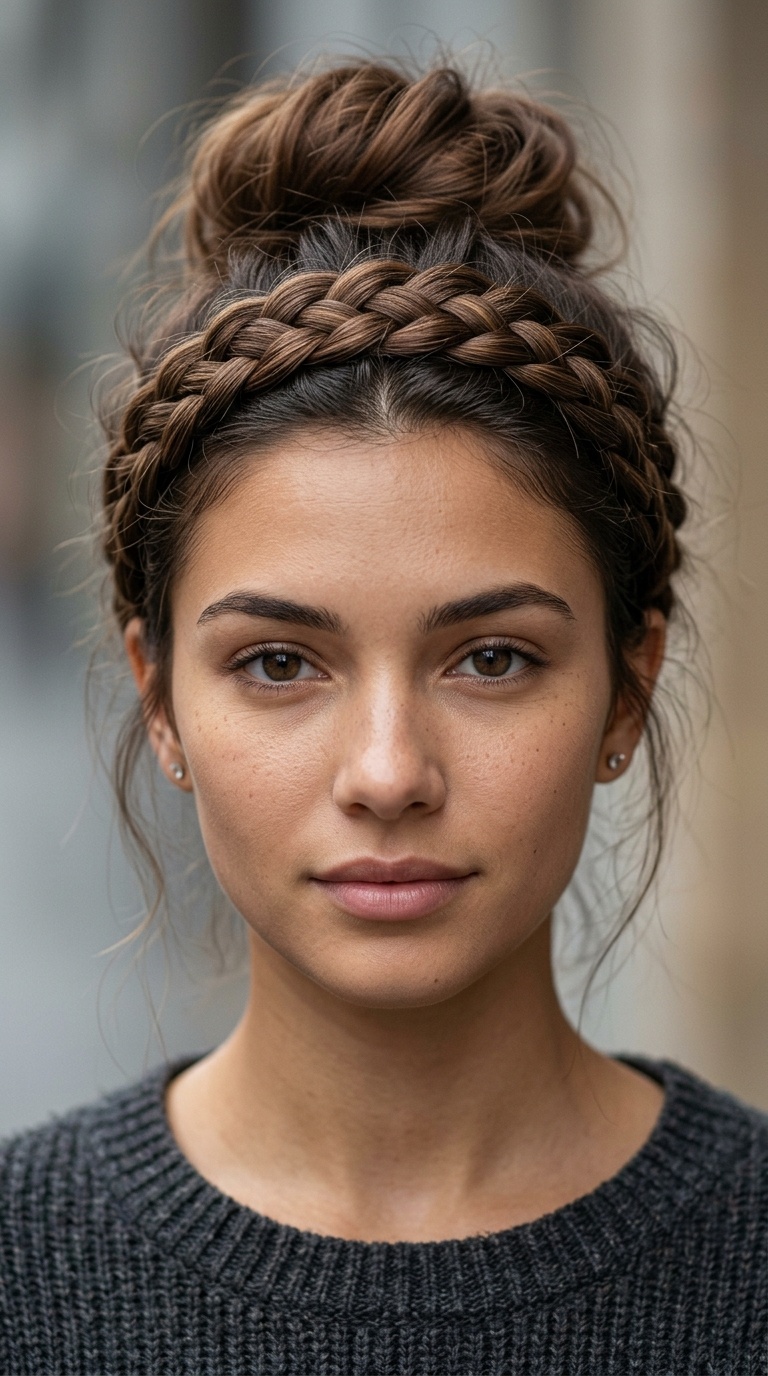 Braided Headband with Loose Bun