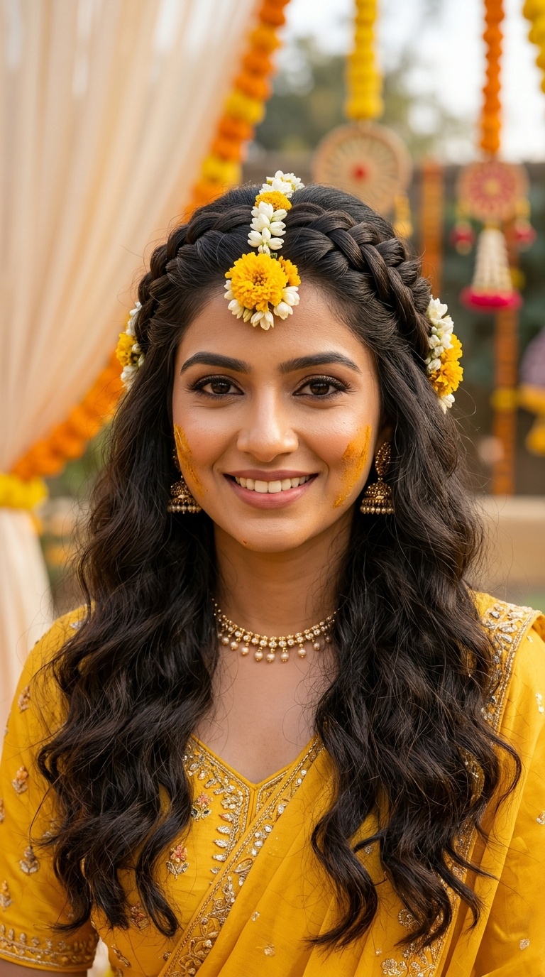 Braided Headband with Loose Waves