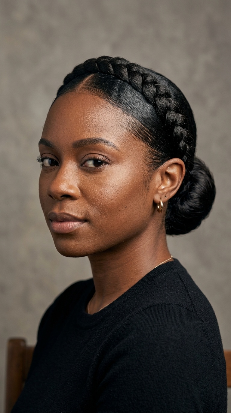Braided Headband with Sleek Back