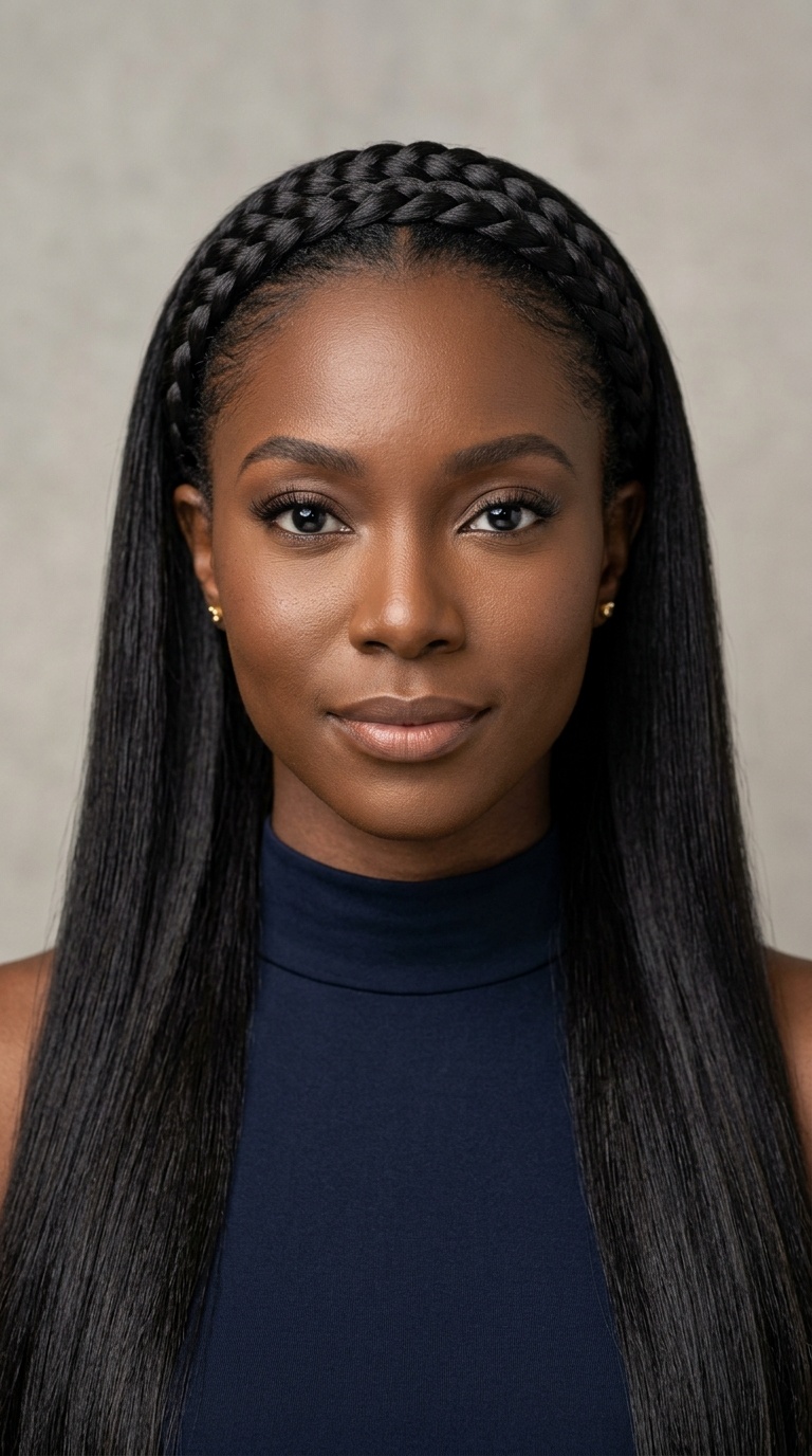 Braided Headband with Straight Lengths