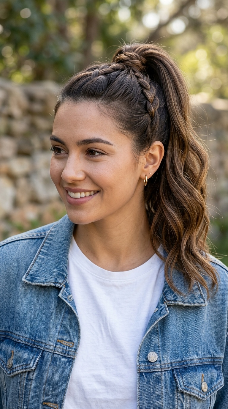 Braided High Ponytail