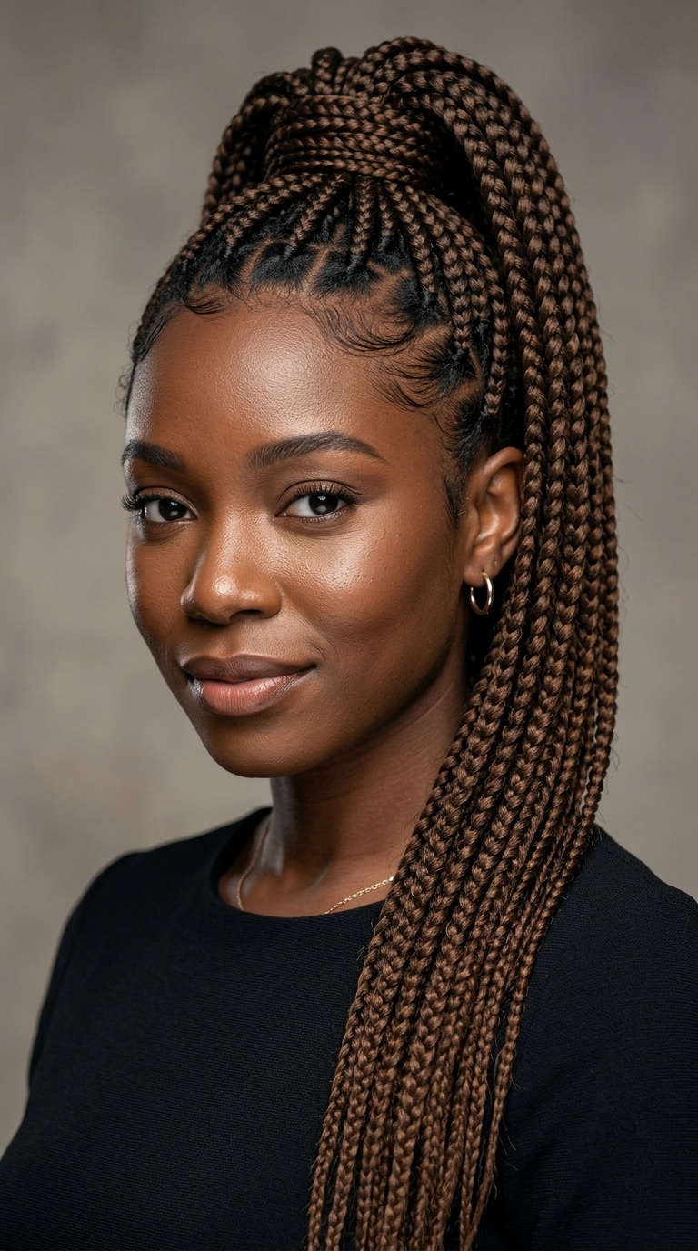 Braided High Ponytail