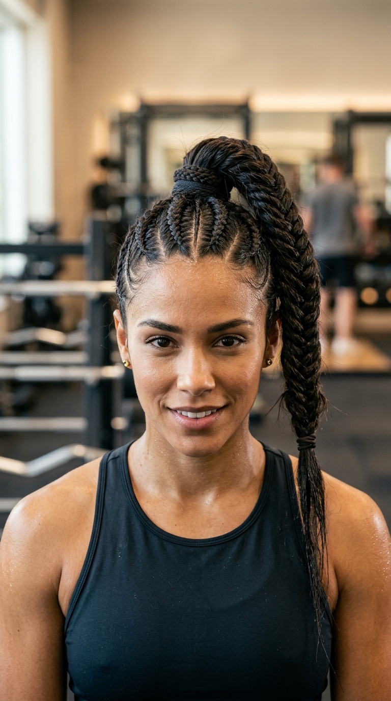 Braided High Ponytail