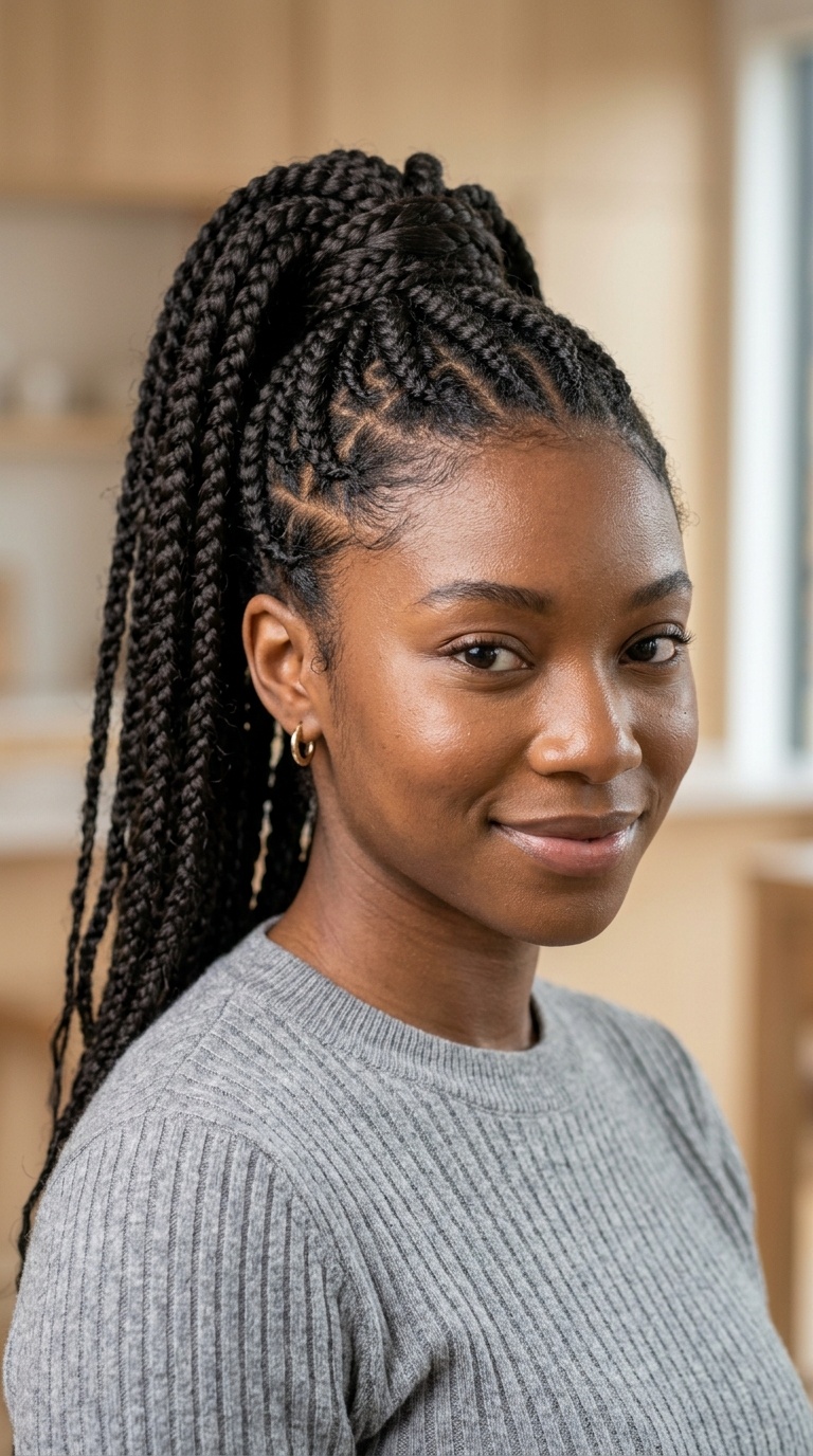 Braided High Ponytail