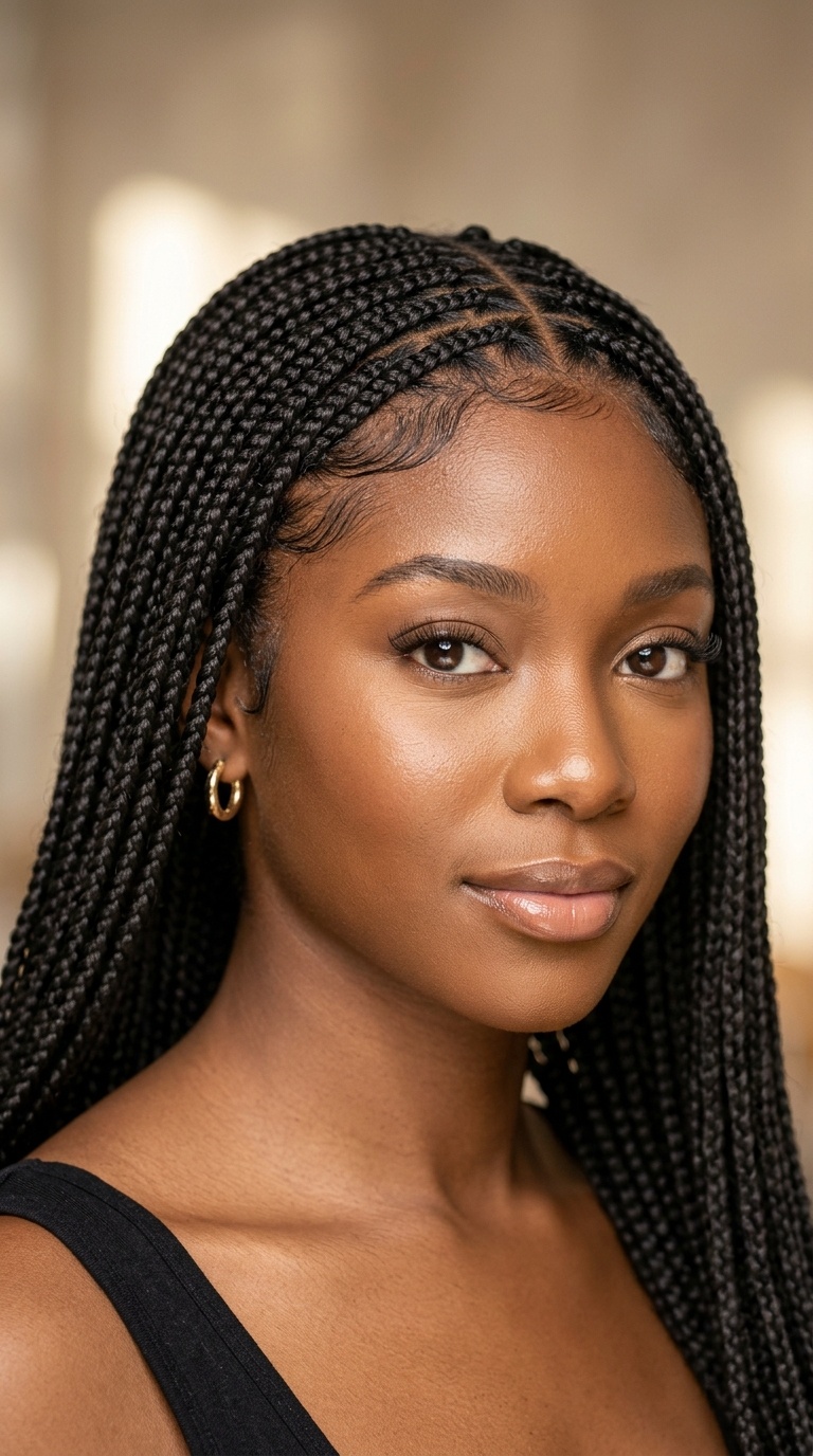 Braided Lace Frontal (Small Knotless)