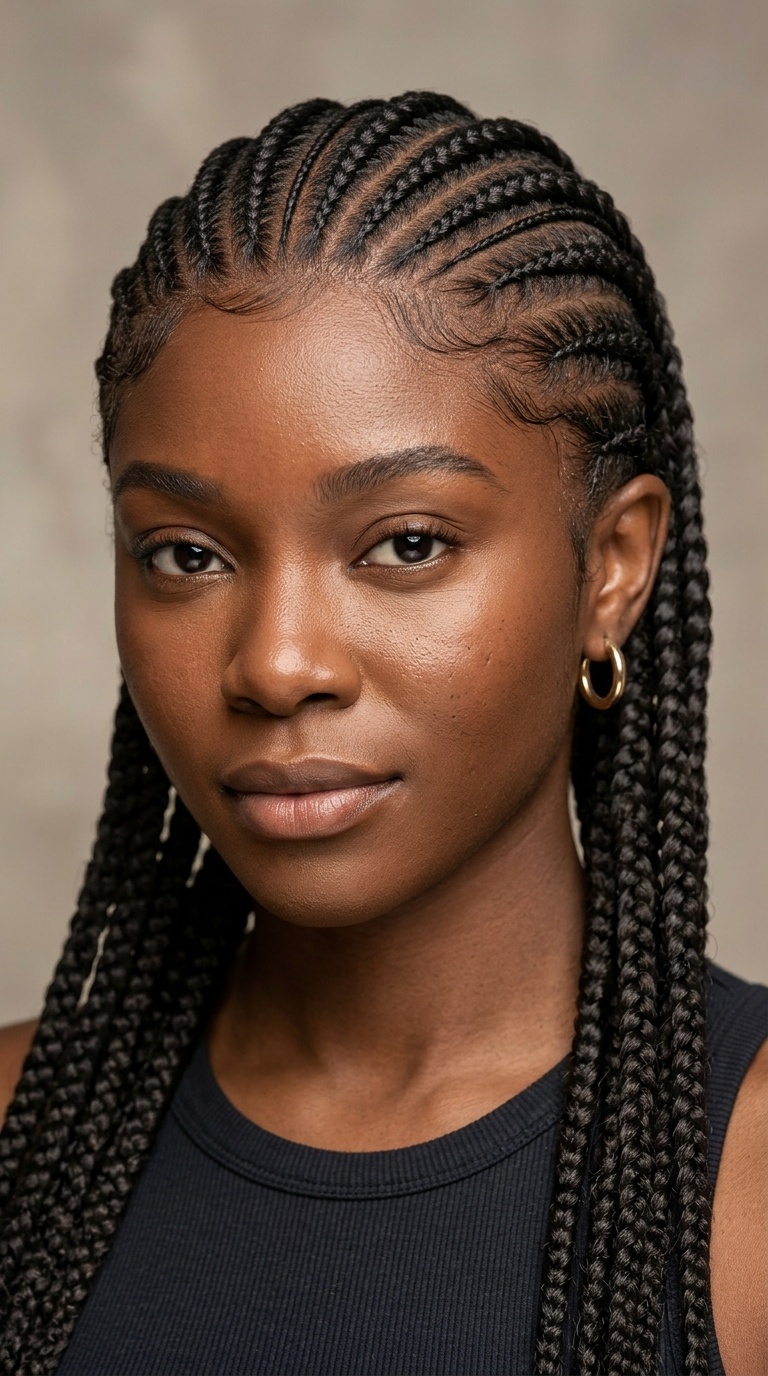 Braided Lacefront Cornrows