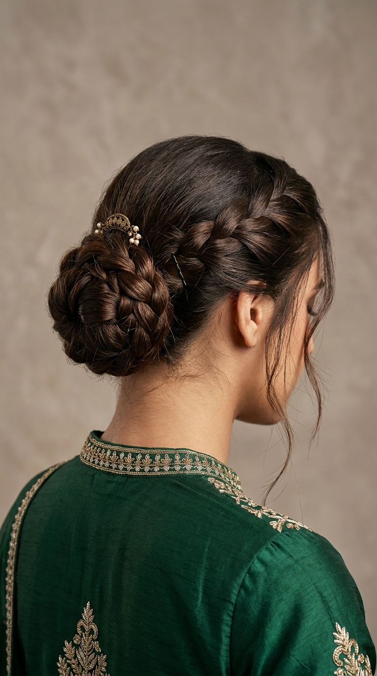 Braided Low Bun (Traditional Chignon)