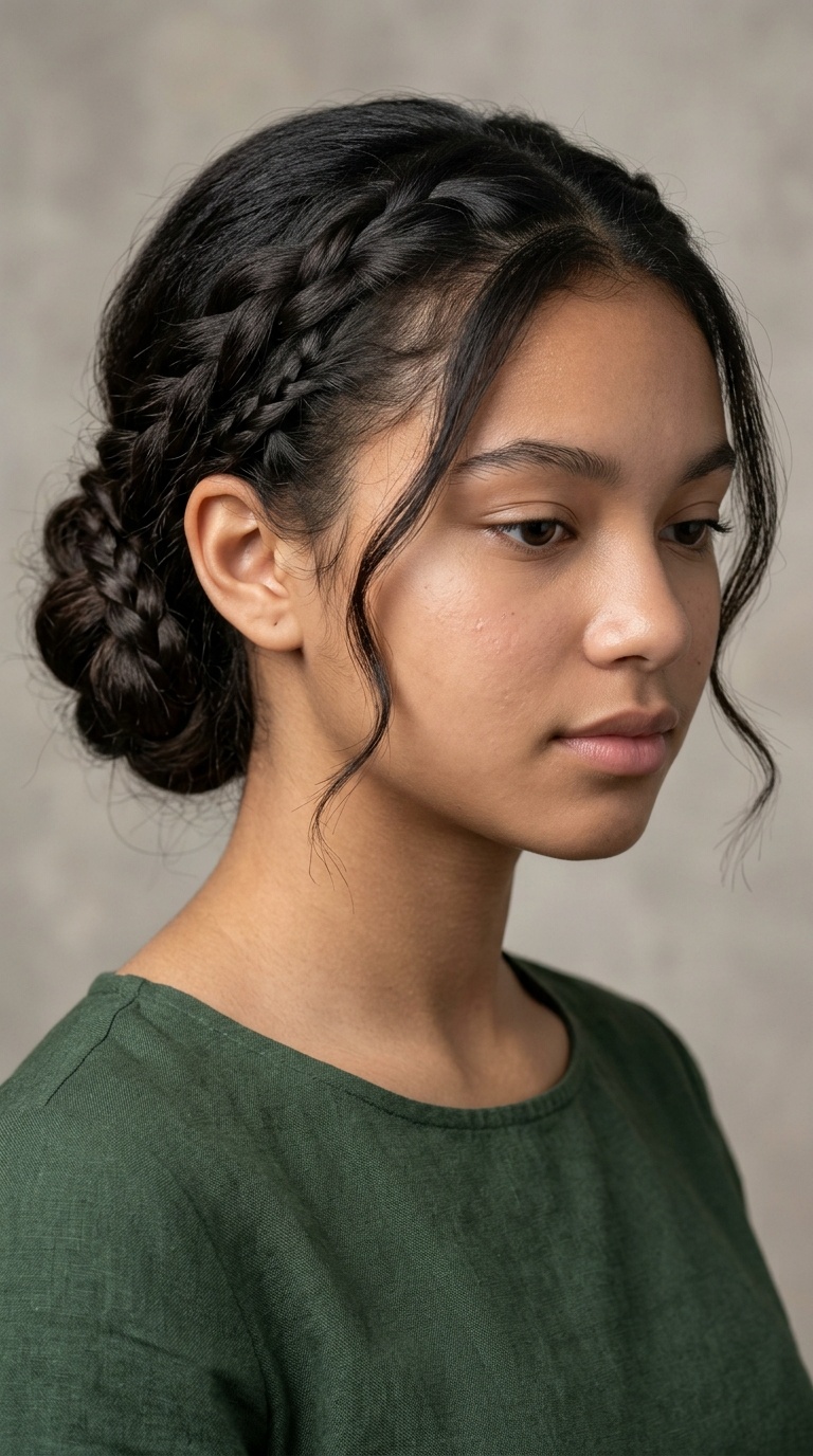 Braided Low Chignon