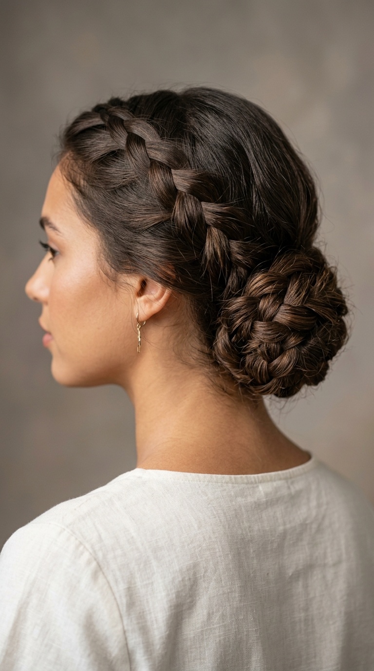Braided Low Chignon